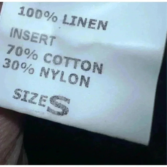 Lina Tomei Blouse tan made in Italy S Short Sleeves Round Neck Coastal Boho - Picture 6 of 6